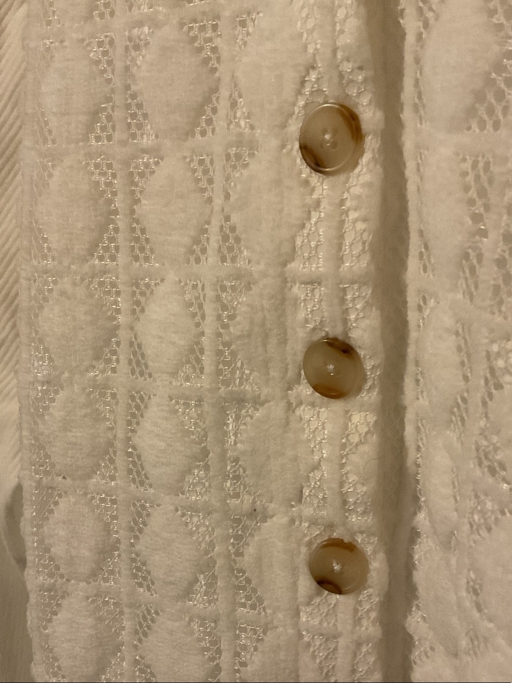 Indigo Rd. Cream Button-Front Textured Knit Lace Ribbed Cardigan PXL - Picture 2 of 12